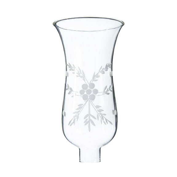B&P Lamp® Large 1 5/8" X 10" Cut "Flower" Hurricane Shade