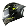 thumbnail image 5 of 1Storm Adult Motorcycle Modular Flip up Street Bike Full Face Dual Visor Helmet HB-B89CLS Storm Yellow, 5 of 5