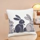 thumbnail image 4 of Cojín de Pascua con forma de huevo | Funda de poliéster de doble cara | Cojín decorativo de 45 x 45 cm | Bonita decoración navideña | Reposacabezas para sofá cama, sala de estar, dormitorio y oficina, 4 of 5