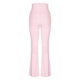 thumbnail image 4 of Uaswgudfs Women's Activewear High-Waisted Flare Yoga Leggings: Adjustable Waistband, Wide-Leg Design for Gym & Athletic Comfort Pink XS, 4 of 6
