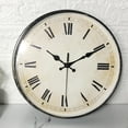 thumbnail image 2 of fastboy 12 Vintage Wall Clock Round Roman Numerals Easy Install Quartz Non Ticking, 2 of 6