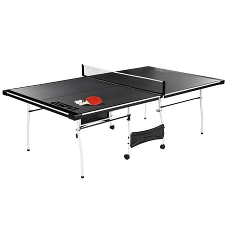 ESPN Mid-Size Folding Table Tennis Table with Paddles and