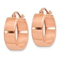 thumbnail image 2 of 14k Rose Gold Polished Hoop Earrings 14k Rose Gold Earrings, 2 of 4