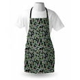 thumbnail image 4 of Hibiscus Apron, Vintage Circular Blots and Flowers Blossoming Tropic Plantation, Unisex Kitchen Bib with Adjustable Neck for Cooking Gardening, Adult Size, Charcoal Grey and Multicolor, by Ambesonne, 4 of 4