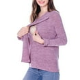 thumbnail image 4 of Edvintorg Nursing Tops Long Sleeve Women's Breastfeeding Shirts Fashion Solid Color Casual Round-Neck Pregnancy Shirts Fall Winter Maternity Clothes, 4 of 6