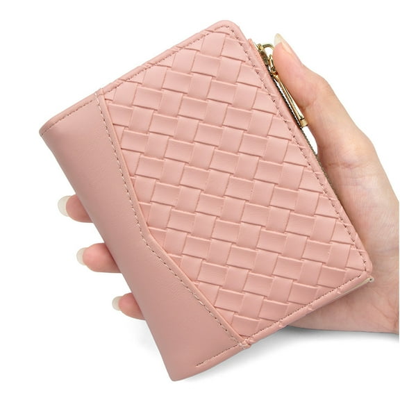 TAZAG fashionable women's wallet woven pattern zipper coin bag multi-card slot card holder coin purse