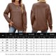 thumbnail image 2 of Sudadera Sudaderas básicas para mujer, estilo informal, cuello redondo, sudaderas lisas, traje de calle Ygjytge Marrón T S para Mujer, 2 of 7
