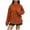 Orange, variant on Pullover Sweaters for Women Long Sleeve Round Neck Casual Fall Loose Blouse Solid Color Knitted Tops