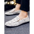 thumbnail image 4 of Men Line Slip On Loafers Black And White Casual Loafers Fashion Mule Loafers, 4 of 4