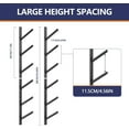 thumbnail image 2 of Snowboard Rack-6-Tier Skateboard Wall Mount & Skateboard Rack –Snowboard Wall Mount – Space-Saving Multi-Functional Storage Solution-Black, 2 of 6