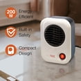 thumbnail image 2 of Space Heater Lasko MyHeat Personal Mini de 200 W y 6 pulgadas, color blanco, 2 of 9