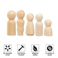 thumbnail image 3 of Muñecos De Madera Con Clavija, 5 Tamaños, Figuras Familiares De Madera Sin Terminar, Muñecos De Ángel Para Manualidades Diy 50 Uds. Yuarrent HA022680-00, 3 of 7