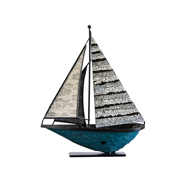 Decoración de velero, regalo decorativo, colección de arte, modelo de velero retro de buena suerte 20x7x27cm