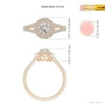 thumbnail image 4 of ANGARA Natural Double Halo Diamond Split Shank Ring in 14K Rose Gold for Women (Size-4.5mm| Color-I-J| Clarity-I1-I2) | April Birthstone, Anniversary, Jewelry Gift for Women | Natural Diamond Ring, 4 of 8