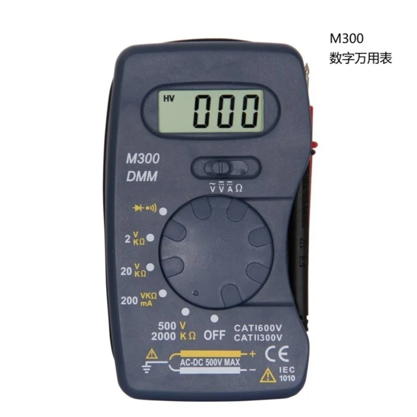 10Pcs/lot Ultra-thin Digital Multimeter M300 Mini Pocket Integrated Multimeter AC DC Ammeter Voltmeter Ohmmeter BatteryTest ,High Accuracy