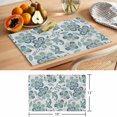 thumbnail image 6 of Abstract Paisley Pattern Placemats Set of 4, Vintage Green Ethnic Flowers Non-Slip Place Mats Washable Table Mats for Kitchen Dining Table Decorations Indoor/Outdoor, 6 of 9