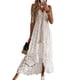 thumbnail image 1 of Vestido de verano para mujer, escote en V, encaje floral, borlas, tirantes, 1 of 5