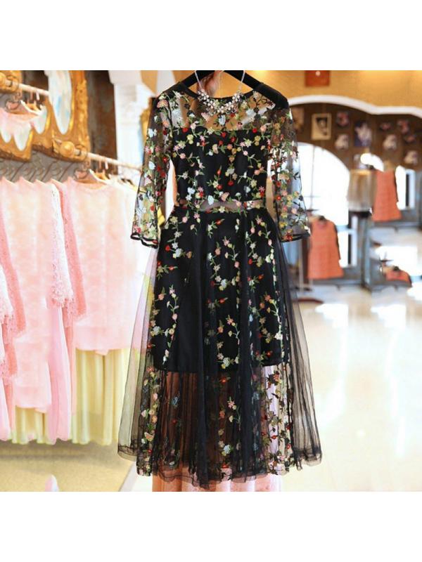 sheer mesh maxi dress