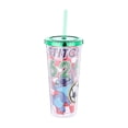 thumbnail image 1 of Vaso Disney Stitch de Plástico de Doble Pared con Tapa y Popote de 650 ml., 1 of 3