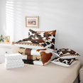 thumbnail image 3 of Erosebridal Tribal Texas Stars Bedding Twin Size, Rustic Cow Print Bedding Sets Twin Size, Brown Comforter Sets with Sheets, Lightweight Room Decor, 7 Pieces, 3 of 4