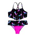 thumbnail image 3 of YEAHDOR 2Pcs Little Girls Bikini Set Spaghetti Straps Tank Top with Bottoms Swimsuit,Sizes 2T-10, 3 of 7