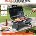 thumbnail image 2 of Brand Man Portable 1-Burner Tabletop Propane Gas Grill with Lid, Thermometer & Foldable Legs for Outdoor Cooking, 2 of 9