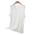 thumbnail image 4 of Besolor Plus Size Pajamas Tank Tops for Women Crew Neck Sleeveless T-Shirts Summer Lightweight Thin Comfy Loose Loungewear Basic Tee Tanks, 4 of 5