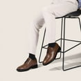 thumbnail image 6 of CMR CHAMARIPA Height Increasing Formal Shoes - Brown Cowhide Leather Men's Elevator Dress Shoes 7 CM / 2.76 Inches, 6 of 10