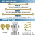 thumbnail image 4 of Urbanest 1" Favo Adjustable Curtain Rod, 28"-48", Renaissance Gold, 4 of 6