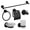 Black, variant on 6-Piece Bathroom Hardware Set, Stainless Steel Towel Bar Set with 23.6 inch Towel Rack, Towel Ring, Toilet Paper Holder, Robe Hook, Toothbrush Cup & Soap Dish, Wall Mounted Bath Accessories, Gold
