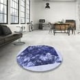 thumbnail image 3 of Ahgly Company Indoor Square Patterned Sapphire Blue Area Rugs, 4' Square, 3 of 6