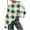 Green, variant on Busydd Fuzzy Sweatshirts for Women Fashion Plaid Long Sleeve Crewneck Sweatshirt Winter Warm Fleece Pullover Tops Thickened Thermal Sweatshirt Plus Size S-5XL