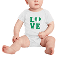thumbnail image 2 of Love Nigeria Flag Heart Cute Baby Romper (White, 0-3 Months), 2 of 5