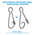 thumbnail image 3 of Unique Bargains 41Lbs en Acier Inoxydable Pêche Snaps Pivote Clips Changement Rapide Noir 50 Pack, 3 of 6