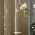 thumbnail image 2 of Deconovo Grommet Blackout Curtains Noise Reducing Silver Foil Wave Print Thermal Insulated Curtain for Bedroom 52W x 72L inches, Khaki, 2 Panels, 2 of 6