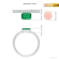 thumbnail image 5 of ANGARA Natural 1 Ct Emerald-Cut Emerald Off-Centered Solitaire Ring With Diamonds in 14K White Gold for Women (Size-7x5mm) | May Birthstone, Anniversary, Jewelry Gift for Women | Natural Emerald Ring, 5 of 10