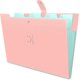 thumbnail image 1 of X Expansion Folder A4 Paper Accordion Briefcase Buckle Closure 5 Pockets (pink), 1 of 5