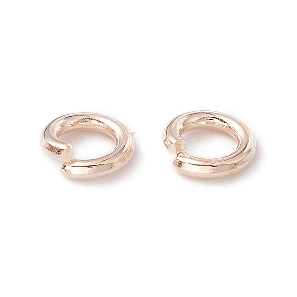 500gs Brass Jump Rings Open Jump Rings Rose golden 10x1mm about 8mm inner diameter about 2600pcs/500g