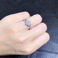 thumbnail image 2 of 2Ct Round Cut lab Created Sapphire 14K White Gold Plated Silver Cocktail Ring, 2 of 3