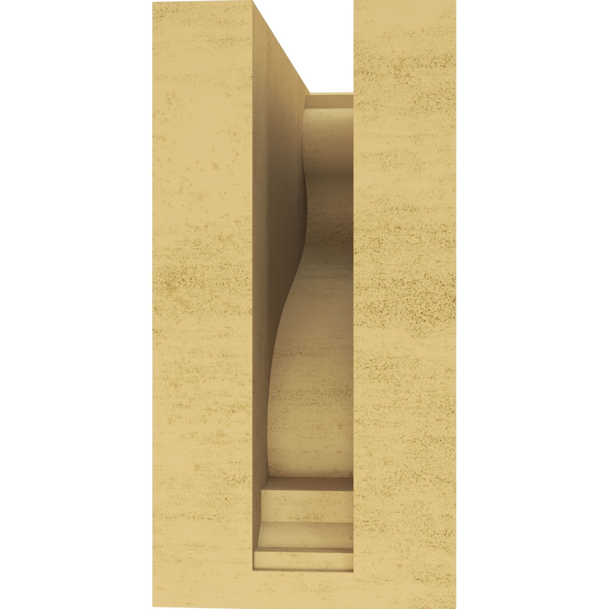 3"W x 6"D x 6"H Classic Scroll Rough Cedar Woodgrain TimberThane Corbel, Primed Tan