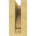 thumbnail image 4 of 3"W x 6"D x 6"H Classic Scroll Rough Cedar Woodgrain TimberThane Corbel, Primed Tan, 4 of 6