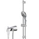 thumbnail image 1 of Proox-Caño para bañera con desviador totalmente metálico, ducha de mano de 6 ajustes con interruptor de pausa de encendido/apagado, barra deslizante ajustable cromada, 1 of 1