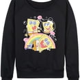 thumbnail image 3 of Spongebob Squarepants - Cute Face Rainbow - Women's French Terry Long Sleeve Shirt, 3 of 6