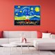 thumbnail image 3 of Cuadro Decorativo La Noche Estrellada Torre Eiffel Maxigráfica Shop Canvas Listo para Colgar 60x40 Marco Flotado negro, 3 of 6