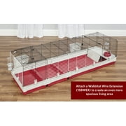 Midwest Homes for Pets Deluxe Rabbit & Guinea Pig Cage, XX-Large, White & Red