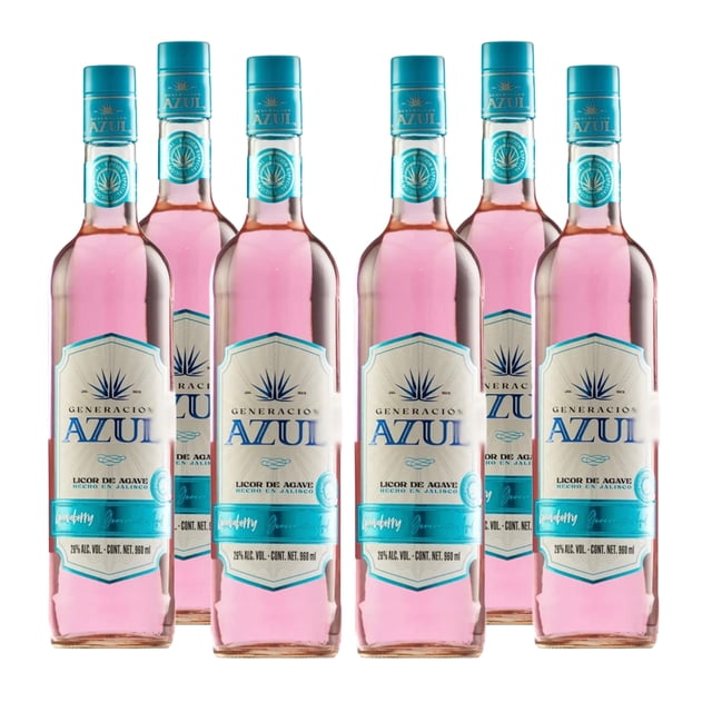 Six Pack Licor de Agave Generación Azul Guavaberry 960 Ml Generación Azul Licor de Agave
