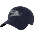 thumbnail image 6 of Distressed Silver American Flag Hat – Patriotic Embroidered Dad Cap (AlpineGreen), 6 of 10