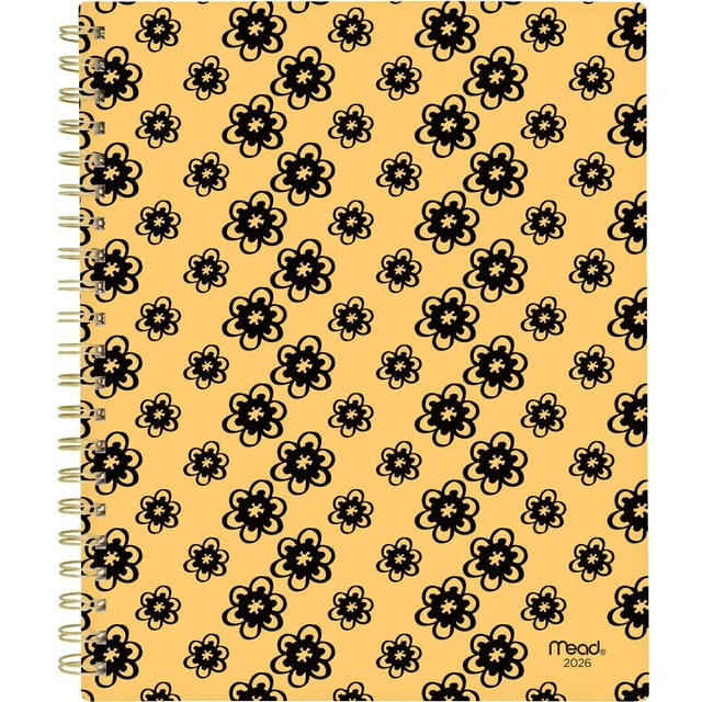 2026 Mead® Yellow Buttercup Large Weekly Clear Poly Cover Planner