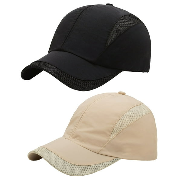 2 uds gorras rígidas para hombre gorras de ala plana, sombreros ajustables para mujer para hombre, gorras para correr de malla, gorras deportivas Adepaton BST3013657-2