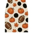 thumbnail image 2 of Fall Pumpkin Maple Leaf Table Runner, Linen Look Seasonal Table Decor, for Thanksgiving Harvest Dining Table Decor, 2 of 6